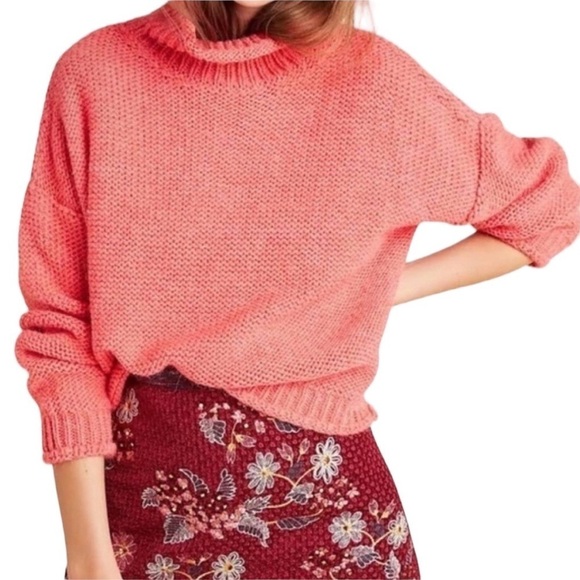 ANTHROPOLOGIE Lottie Turtleneck Wool Alpaca Sweater Size XS - Picture 1 of 9